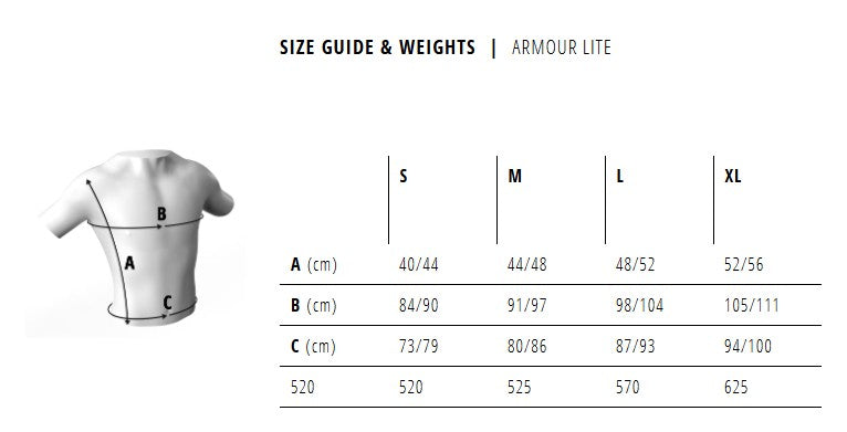 BLUEGRASS Armour Lite Rygskjold Flere Varianter