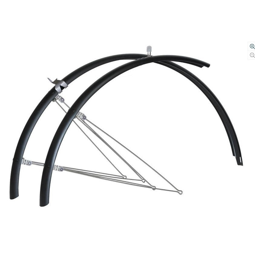 Skærmsæt 700C 45 mm mat sort