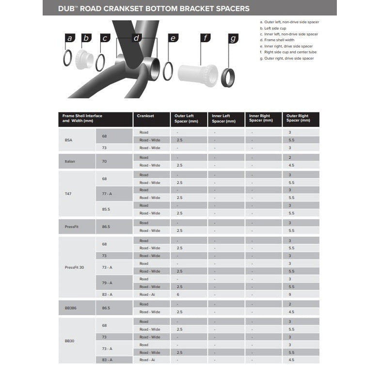 Sram DUB T47 Ceramic Krankboks Flere Varianter