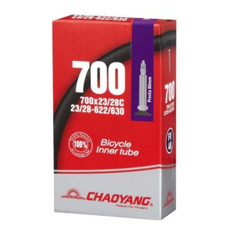 Chaoyang slange 700x23/28C Presta 48/60/80/100 mm ventil