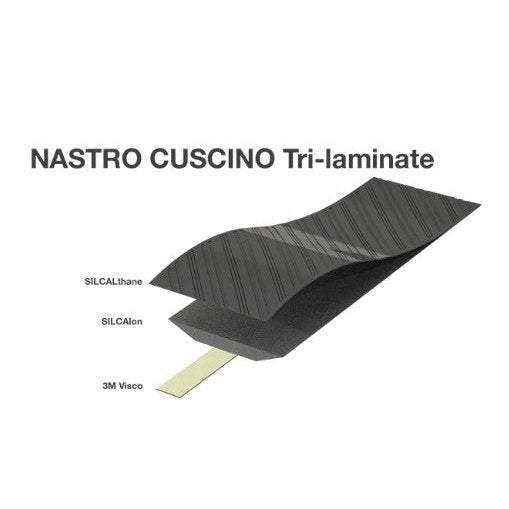 Nastro Cuscino 3.75 Styrbånd Sort/Sort